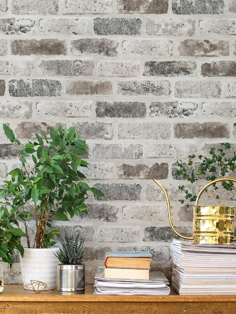 17.3"×118" Brick Peel and Stick Wallpaper Brick Wallpaper